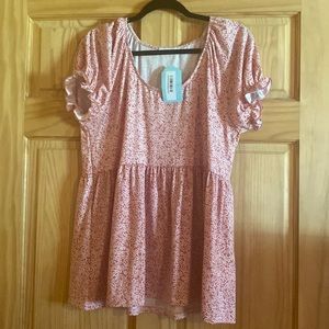 Marsala baby doll top